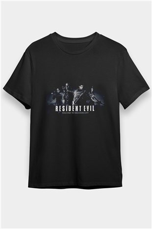 Resident Evil Raccoon Şehri (Resident Evil Welcome to Raccoon City) Baskılı Siyah T-Shirt