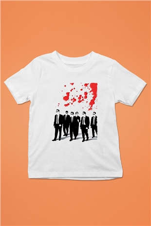 Unisex Rezervuar Köpekleri (Reservoir Dogs) Baskılı Beyaz Çocuk Tişört