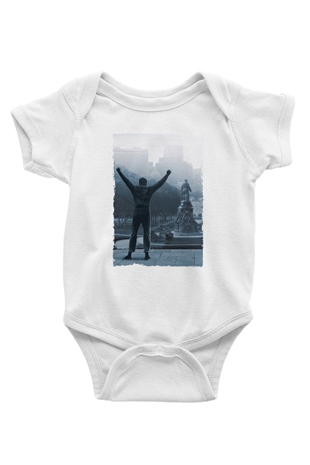 Unisex Rocky Baskılı Bebek Body - Zıbın