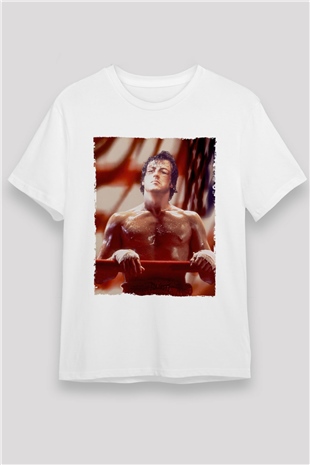 Rocky Baskılı Beyaz Tişört