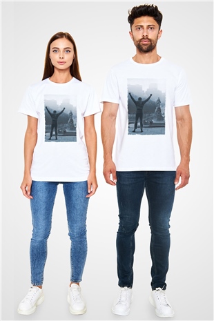 Rocky Baskılı Beyaz Tshirt