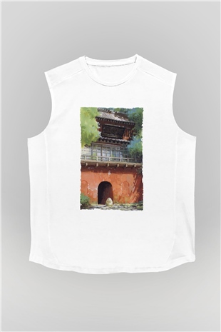 Unisex Ruhların Kaçışı (Spirited Away) Baskılı Beyaz Kolsuz Tshirt