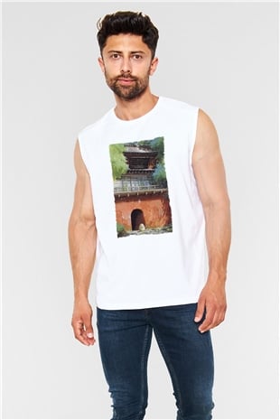Unisex Ruhların Kaçışı (Spirited Away) Baskılı Beyaz Kolsuz Tshirt