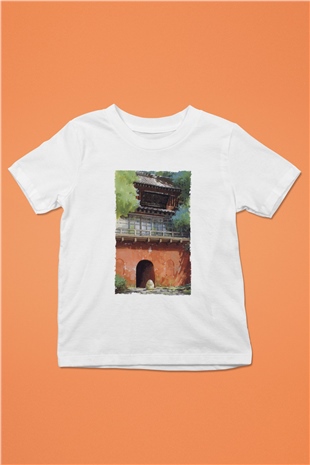 Unisex Ruhların Kaçışı (Spirited Away) Baskılı Beyaz Çocuk Tshirt