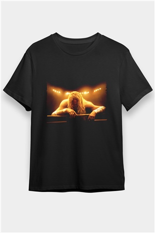 Şampiyon (The Wrestler) Baskılı Siyah Tişört