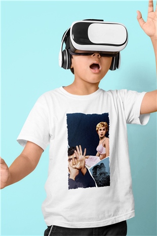 Unisex Sapık (Psycho) Baskılı Beyaz Çocuk Tişört