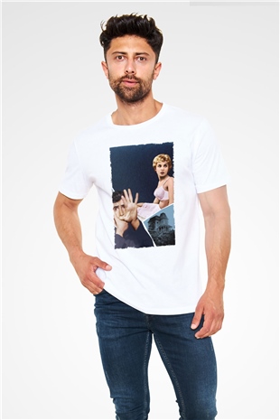 Sapık (Psycho) Baskılı Beyaz Tişört