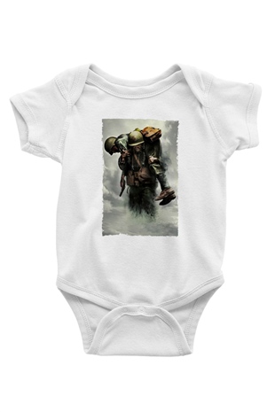 Unisex Savaş Vadisi (Hacksaw Ridge) Baskılı Bebek Body - Zıbın