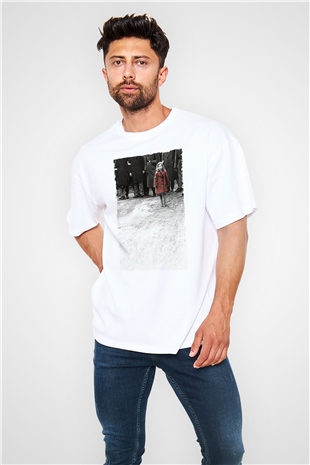 Unisex Schindlerin Listesi (Schindlers List) Baskılı Beyaz Oversize Tişört
