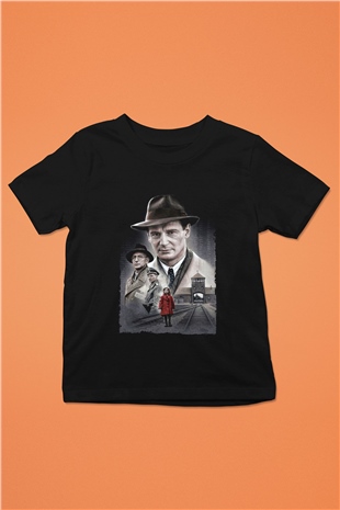 Unisex Schindlerin Listesi (Schindlers List) Baskılı Siyah Çocuk T-Shirt