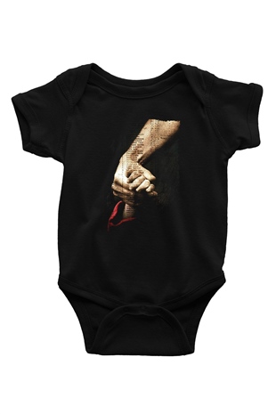 Unisex Schindlerin Listesi (Schindlers List) Baskılı Siyah Bebek Body - Zıbın