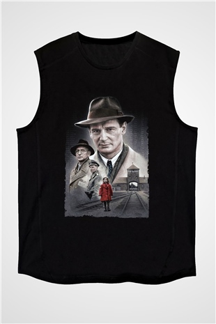 Unisex Schindlerin Listesi (Schindlers List) Baskılı Siyah Kolsuz T-shirt