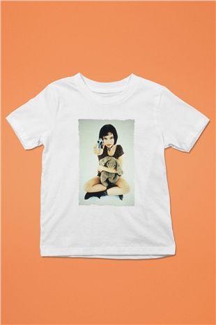 Unisex Sevginin Gücü (Leon The Professional) Baskılı Beyaz Çocuk Tişört
