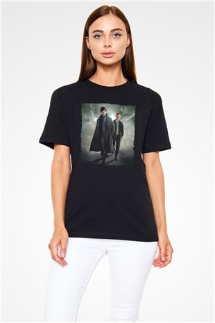 Sherlock Holmes Baskılı Siyah Tişört