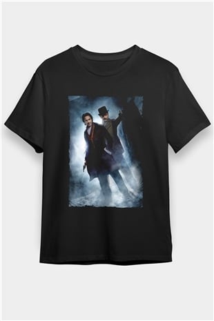 Sherlock Holmes Gölge Oyunları (Sherlock Holmes A Game of Shadows) Baskılı Siyah Tshirt