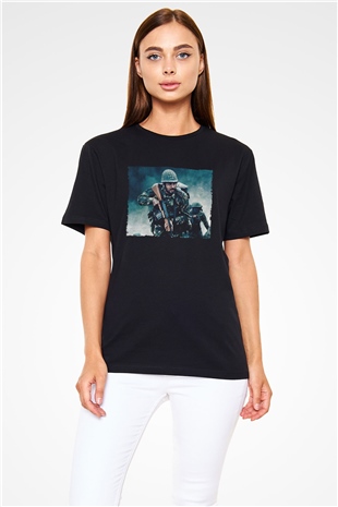 Shershaah Baskılı Siyah T-Shirt