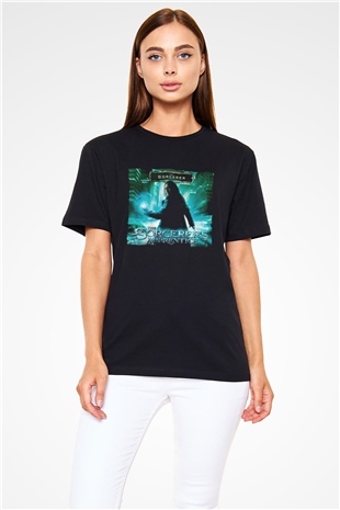 Sihirbazın Çırağı (The Sorcerers Apprentice) Baskılı Siyah Tshirt