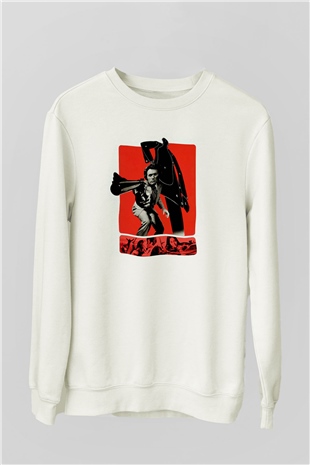 Unisex Silahın Gücü (Magnum Force) Baskılı Beyaz Sweatshirt