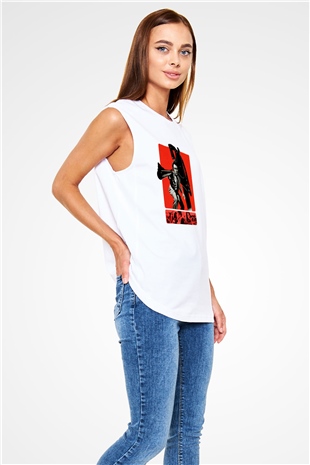 Unisex Silahın Gücü (Magnum Force) Baskılı Beyaz Kolsuz Tişört