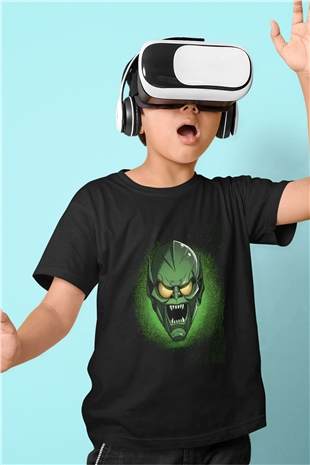 Unisex Sinister Six Baskılı Siyah Çocuk Tshirt