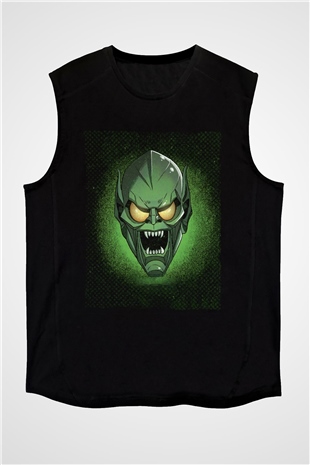 Unisex Sinister Six Baskılı Siyah Kolsuz Tshirt