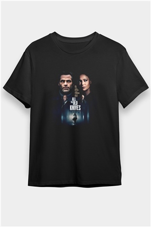 Sırtımdaki Bıçaklar (All the Old Knives) Baskılı Siyah T-Shirt