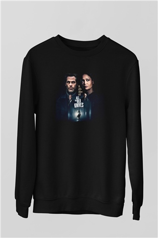 Unisex Sırtımdaki Bıçaklar (All the Old Knives) Baskılı Siyah Sweatshirt