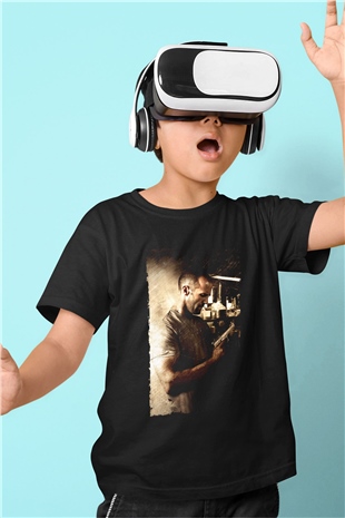 Unisex Sivil Cephe (Homefront) Baskılı Siyah Çocuk Tişört