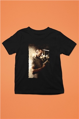 Unisex Sivil Cephe (Homefront) Baskılı Siyah Çocuk Tişört