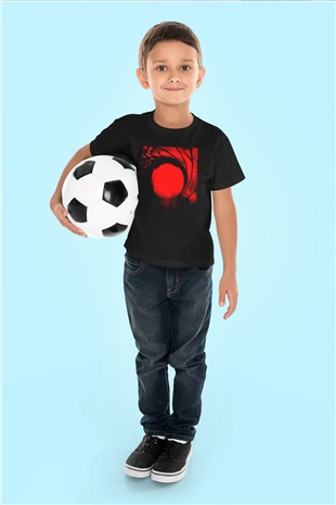 Unisex Skyfall Baskılı Siyah Çocuk T-Shirt