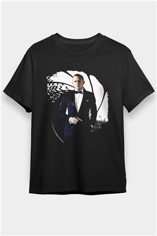 Skyfall Baskılı Siyah Tişört