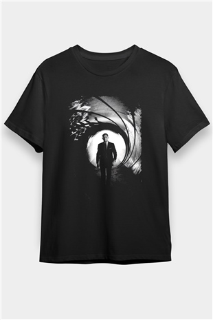 Skyfall Baskılı Siyah Tshirt