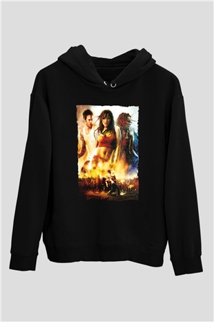 Unisex Sokak Dansı (Step Up 2 The Streets) Baskılı Siyah Kapüşonlu Sweatshirt