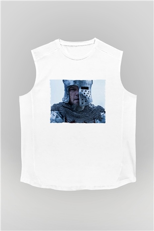 Unisex Son Düello (The Last Duel) Baskılı Beyaz Kolsuz T-shirt