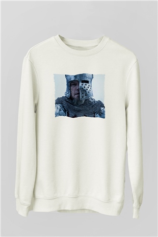 Unisex Son Düello (The Last Duel) Baskılı Beyaz Sweatshirt