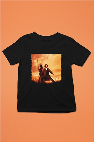 Unisex Son Samuray (The Last Samurai) Baskılı Siyah Çocuk Tshirt