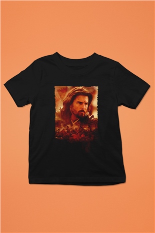 Unisex Son Samuray (The Last Samurai) Baskılı Siyah Çocuk T-Shirt