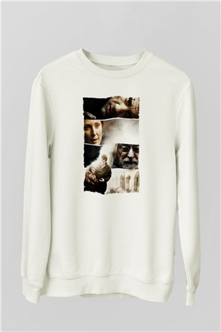 Unisex Son Umut - Children of Men Baskılı Beyaz Sweatshirt