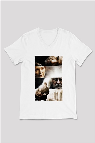 Unisex Son Umut - Children of Men Baskılı Beyaz V Yaka Tişört