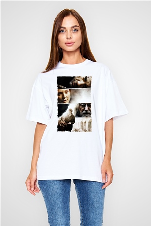 Unisex Son Umut - Children of Men Baskılı Beyaz Oversize Tişört