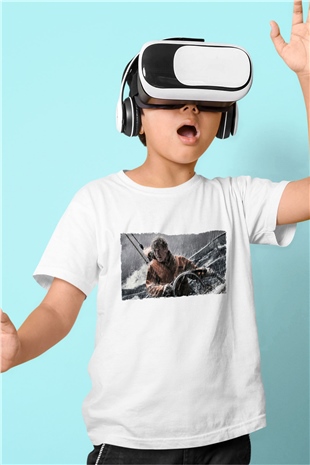 Unisex Sona Doğru - All Is Lost Baskılı Beyaz Çocuk Tshirt
