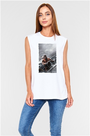 Unisex Sona Doğru - All Is Lost Baskılı Beyaz Kolsuz Tişört
