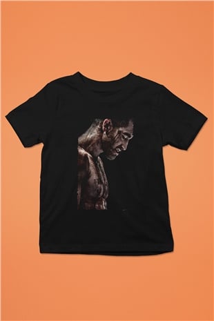 Unisex Southpaw Baskılı Siyah Çocuk Tişört