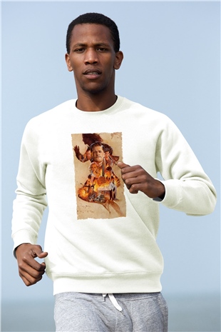 Unisex Soysuzlar Çetesi (Inglourious Basterds) Baskılı Beyaz Sweatshirt