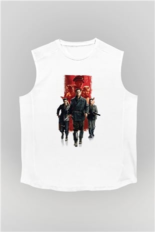 Unisex Soysuzlar Çetesi (Inglourious Basterds) Baskılı Beyaz Kolsuz Tshirt
