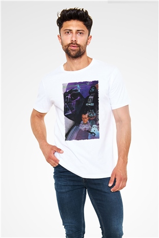 Star Wars Baskılı Beyaz T-shirt