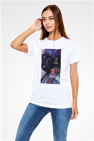 Star Wars Baskılı Beyaz T-shirt