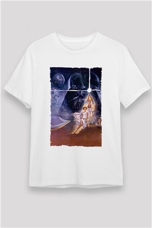 Star Wars Baskılı Beyaz Tshirt