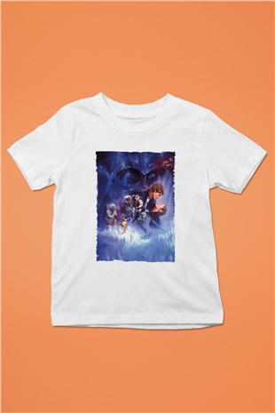 Unisex Star Wars İmparatorun Dönüşü (The Empire Strikes Back) Baskılı Beyaz Çocuk Tshirt