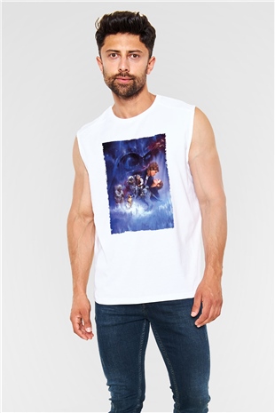Unisex Star Wars İmparatorun Dönüşü (The Empire Strikes Back) Baskılı Beyaz Kolsuz Tshirt